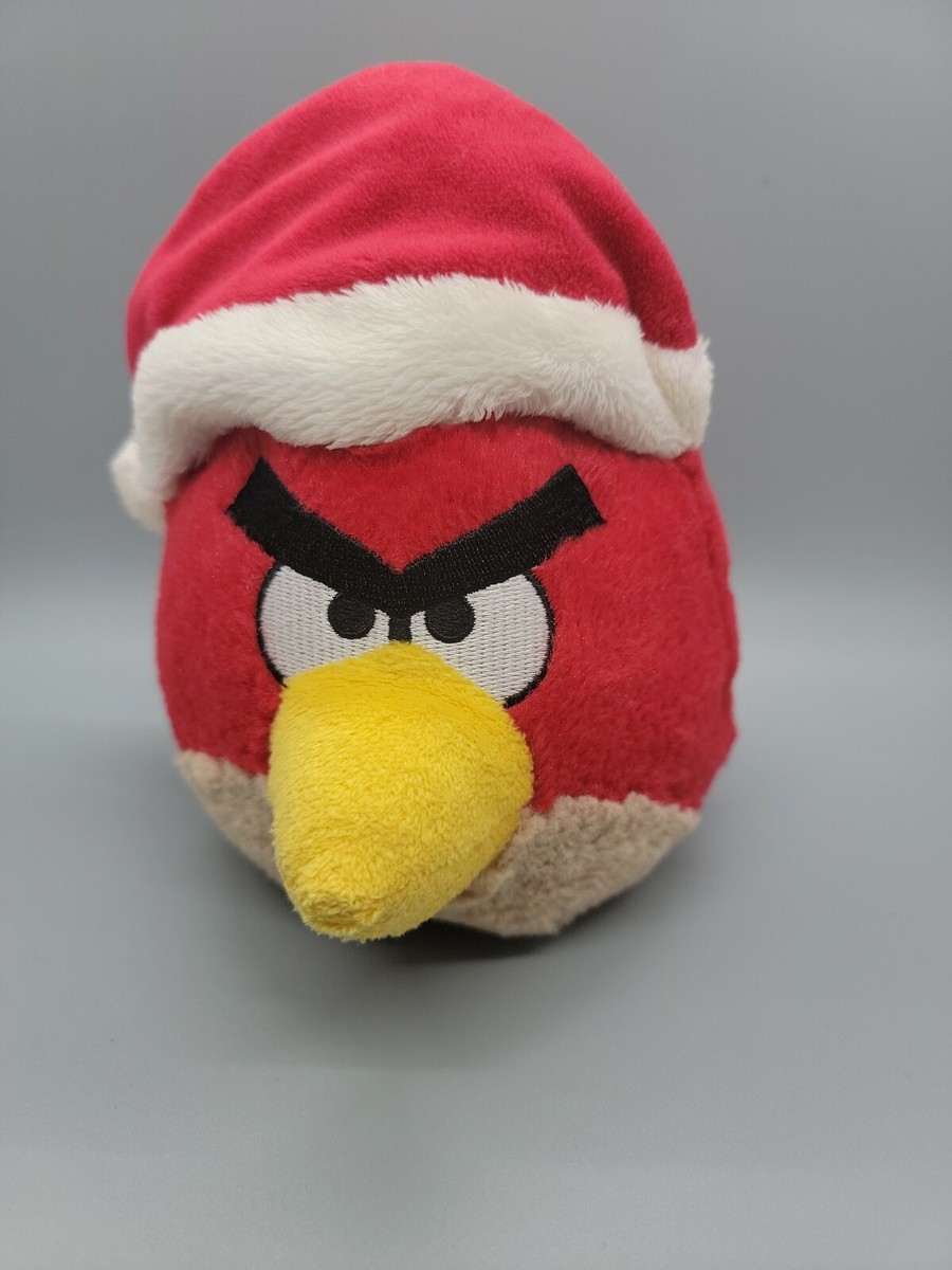 Angry Birds Terence Red Bird Santa Hat Stuffed Plush 7” Christmas