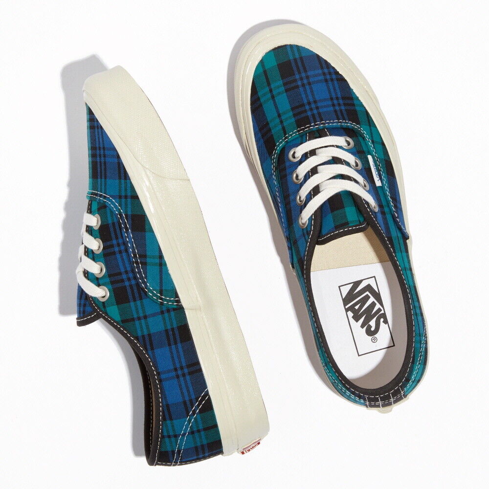 New Vans Authentic 44 DX Anaheim Factory Og Plaid Black/Blue New Vans Authentic 44 DX Anaheim Factory Og Plaid Black/Blue