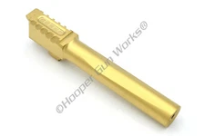 HGW Bromont Barrel for Glock 17 9mm Serrated Flush Cut Stainless Steel Gold TiN