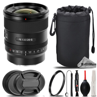 Sony FE 20mm f/1.8 G Lens + UV Filter+ +Hood +Lens Pouch- Basic Kit