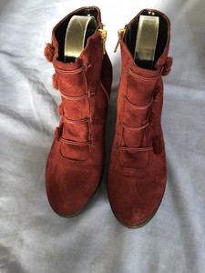 river island burgundy boots
