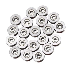 20pcs V623ZZ V Groove Ball Carbon Steel Bearing Pulley for Rail Track Linear ...