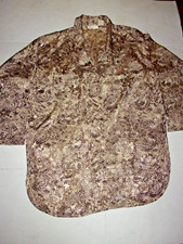 Victoria's Secret Gold Label poly satin night shirt button up Petite Small