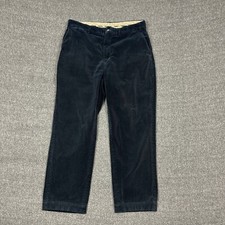 VINTAGE Polo Ralph Lauren Corduroy Pants Mens Sz 36x30 Navy Blue READ