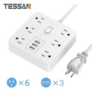 Desktop 6 Ac Outlet Power Strip With 3 Usb Ports Nightstand Charging Station Hub Ebay