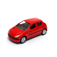 Peugeot 206 Red Welly 1:60 1:64 Series 52231 3" inch Toy Car