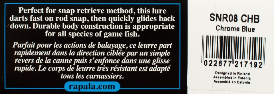 (LOT OF 3) RAPALA SNAP RAP 7/8OZ SNR08 CHB CHROME BLUE CP2414 | eBay