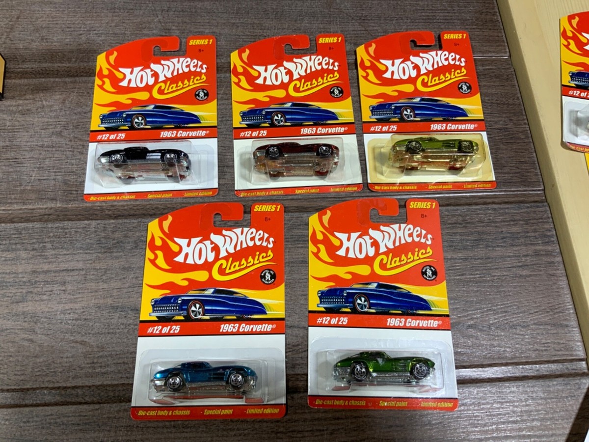 HOT WHEELS CLASSICS SERIES 1 #12 1963 CORVETTE YOU PICK THE COLOR