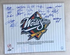 New York Yankees 1998 World Series Champions Multi Autographed 16x20 Photo PSA