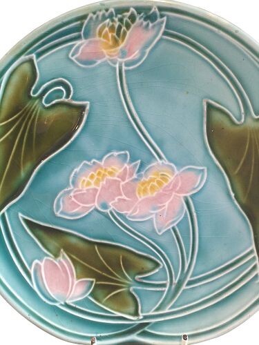 Antique Villeroy & Boch Schramberg Tube Lined Secessionist Style Plate - Picture 1 of 4