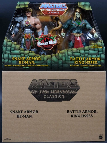 2015 MOTU Snake Armor He-Man Battle Armor King Hssss MOTUC Classics 2 Pack