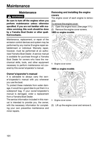 Yamaha OWNER’S/OPERATOR’S MANUAL Book Guide 2024 Yamaha Boat 255XD - Picture 23 of 24