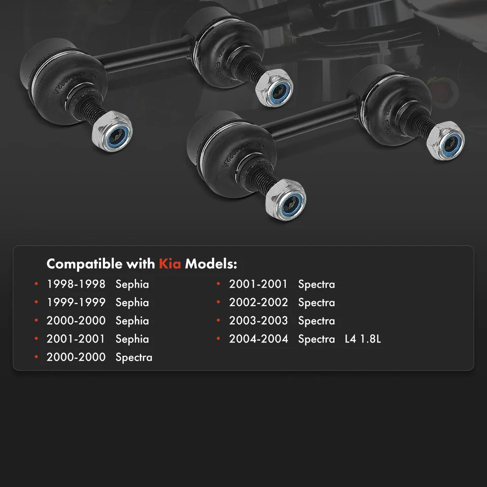 4x Barra estabilizadora delantera y trasera izquierda y derecha para Kia Sephia 98-01 Spectra 00-04 Foto 2 de 4