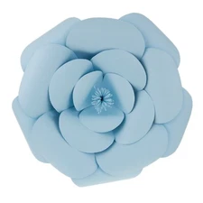 Mega Crafts - 16" Handmade Paper Pedal Flower - Aqua, 1PC