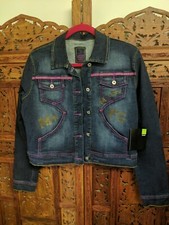 Vintage Marithe Francois Girbaud Taped Denim Jacket Size L Nwt
