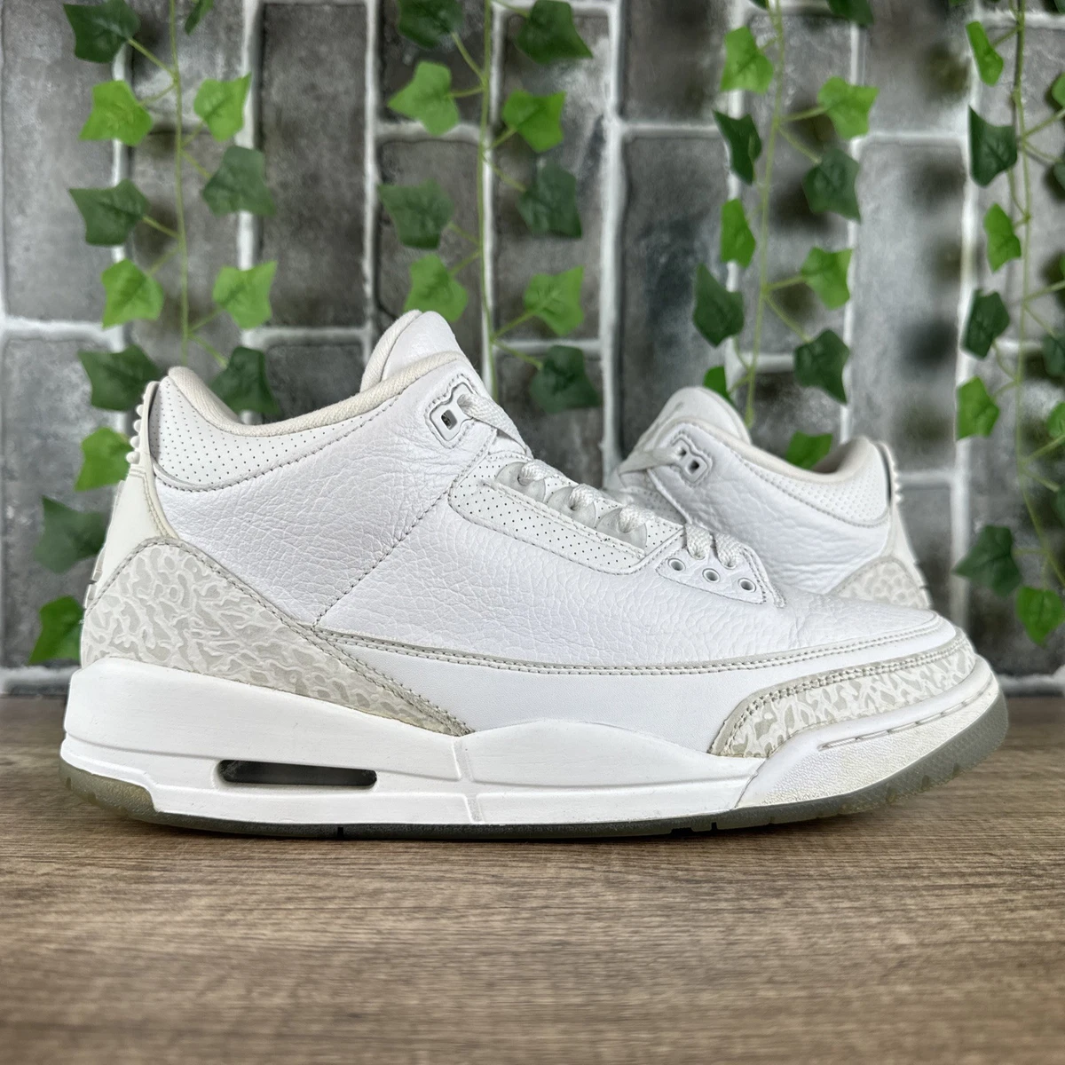 ど*ん様 Nike Air Jordan 3 Retro Pure White( Nike Air Jordan 3 Retro Men's Triple White Pure Money Size 9