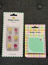 Noted by Post-it hoppy notes push pins flower ladybug