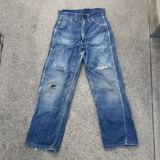 60s Blue Bell Denim Flannel Lined Jeans Kids Size 10 Vintage