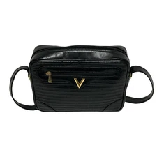 MARIO VALENTINO - Black Leather Shoulder Bag