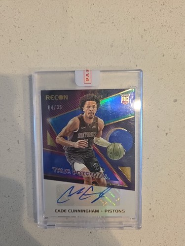 Cade Cunningham [Blue] 2021 Panini Recon True Potential Signatures card
