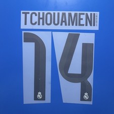 Tchouameni 25-26 Real Madrid Player Size Nameset Name Number ID Print