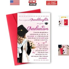 Graduation Gifts for Granddaughter,Granddaughter Graduation Card,8x5.3 Inches...