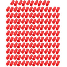 150 Pcs 5mm ID PVC Flexible Vinyl End Cap Screw Thread Protector Cover Red