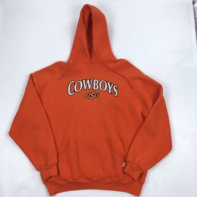 Vintage Russell Athletic Oklahoma State Cowboys OSU Hoodie Mens XL Orange *