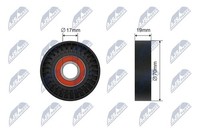 Spannrolle Keilrippenriemen NTY RNK-TY-036 Kunststoff FüR Toyota Verso Auris