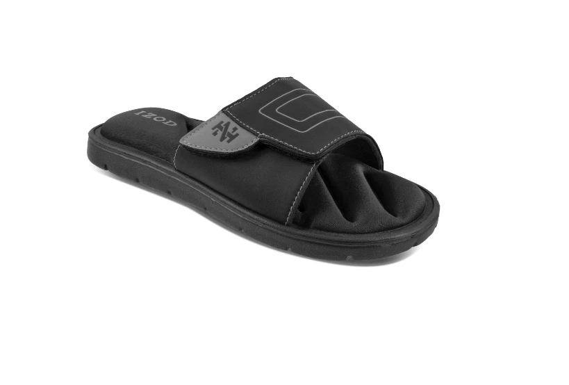 IZOD Men's STEPHEN Sport Slide Sandal Adjustable Strap & Memory Foam 7/8 Med NEW