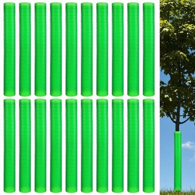 20 PCS Corrugated Plastic Tree Trunk Protectors Guards for Saplings