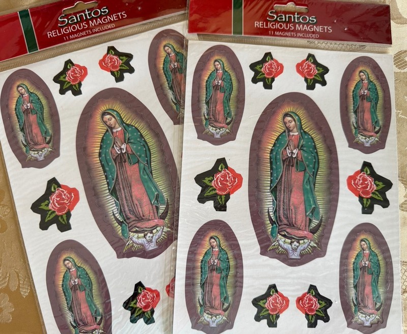 Santos Religious Magnets 11 Magnet Sheet Lot Of 2