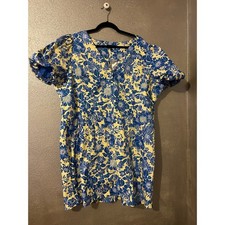 J Crew Claudia Business Office CottageCore Floral Twill Puff Sleeves Mini Dress