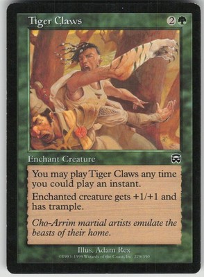 Magic the Gathering TCG Tiger Claws C Mercadian Masques 279