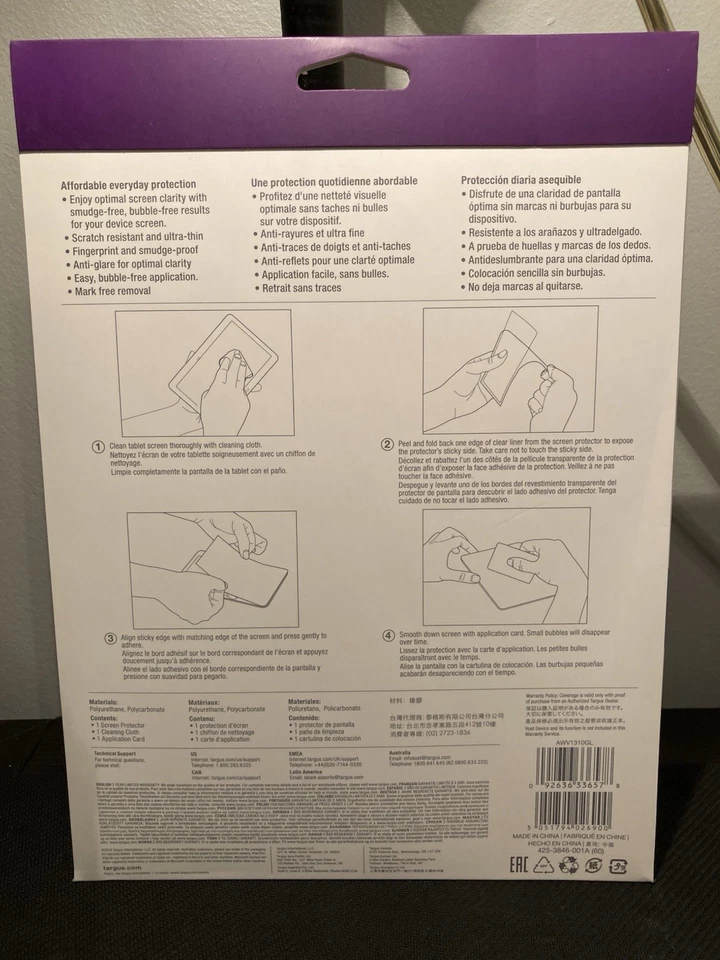 + TARGUS Scratch-Resistant Screen Protector for Microsoft Surface Go AWV1310GL - Image 2 of 2