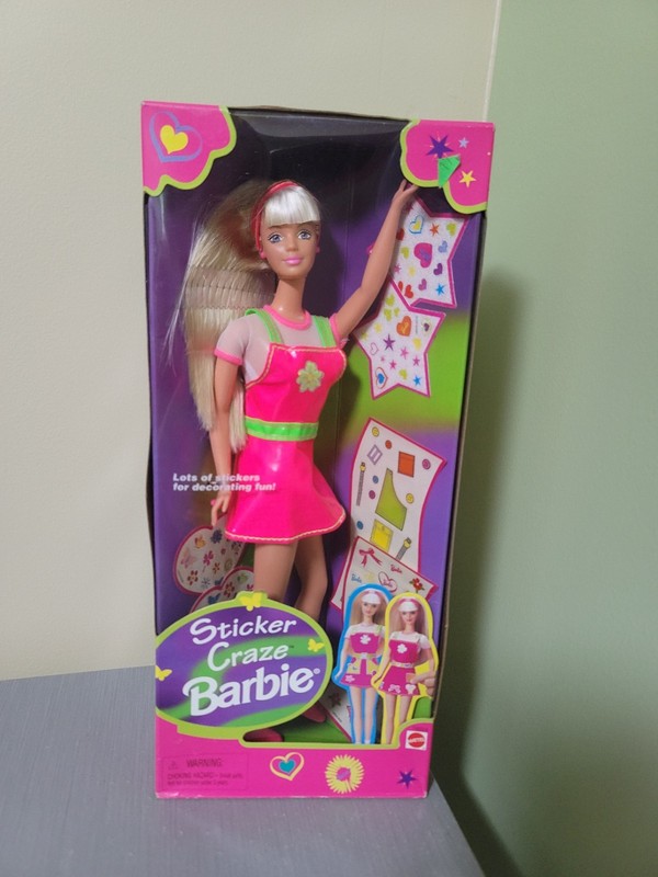 Sticker Craze Barbie Doll Blond Vintage Collector Mattel NRFB