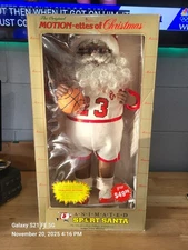 RARE! Vintage 1989 Telco Christmas Santa “JORDAN BLACK SANTA 23 TOY MAKERS”