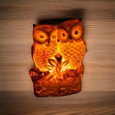 Very Cute Two Owls Plug-in Ceramic Lamp