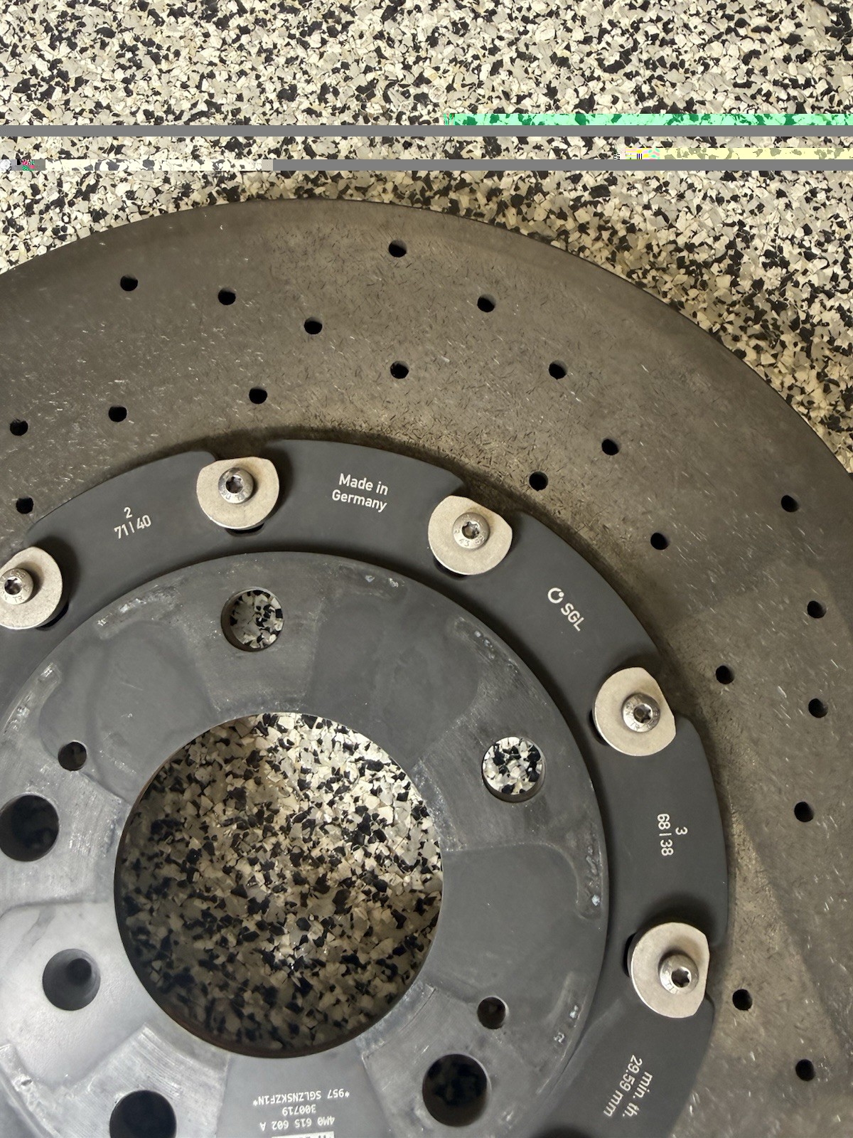 Rear Right Carbon Ceramic Disc Brake Rotor 4M0615602A OEM Lamborghini Urus
