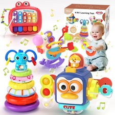 4 in 1 Baby Toy for 6 12 18 Month, Learning Toys for Babies 6-12 Months, Baby...