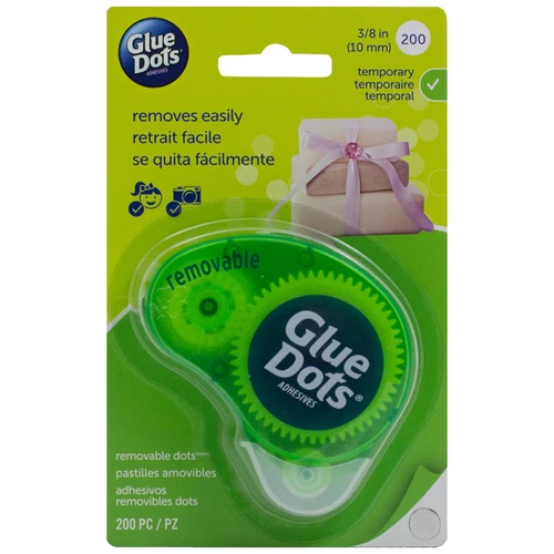 3 Pack Glue Dots .375" Removable Dot Disposable Dispenser-200 Clear Dots 03669 - Picture 1 of 1