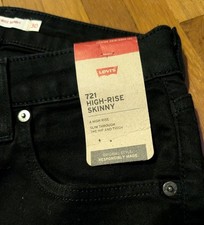 Levi's Women's 721 High Rise Skinny Jeans Black30X28 NWT
