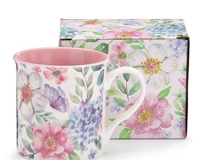 burton+BURTON Butterflies Floral 11 oz Coffee Mug Multicolor Inch Standard