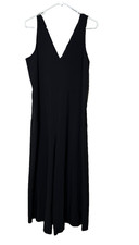 Athleta Sarasota Jumpsuit Wide Leg Crop Black Size M T Tall Medium