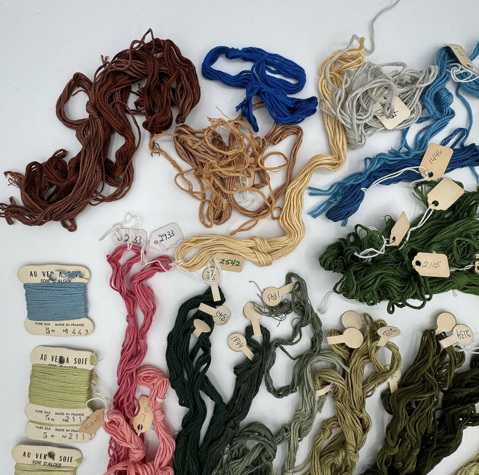 Soie d'Alger Floss-Cross Stitch/Needlepoint Threads Lot of Diff Colors 7 Strand - Image 2 of 4