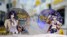 Honkai: Star Rail x MEGA COFFEE Korea 2 Acrylic Coasters 1 Random Photocard