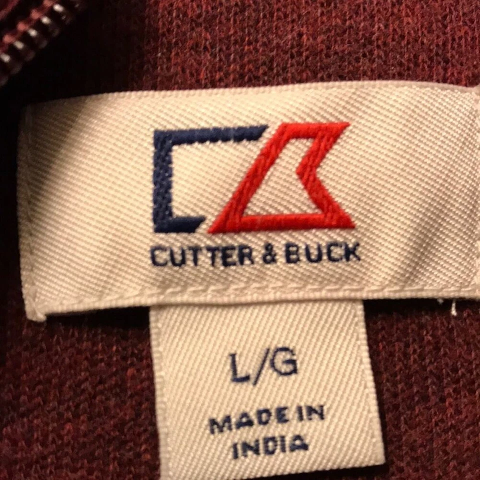 NWOT. Cutter & Buck Burgundy Cotton Sweater Vest. L - Image 2 of 4