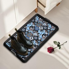 BEHERO Boot Tray Shoe Mat Decorative 27.5" x 16" Rectangular , Provence Iris