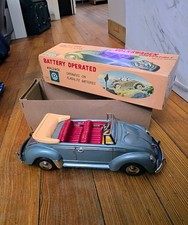 Excellent Vintage Nomura Volkswagen Convertible w/ Orig Box Japan Battery Optd
