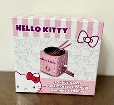 NEW🎀Hello Kitty Pink Fondue Maker w/ Forks🫕Cheese Chocolate Melting Set😻Gift